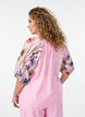 Bluse mit Bindedetail und gebl&uuml;mten &Auml;rmeln, Pink, Model image number 2