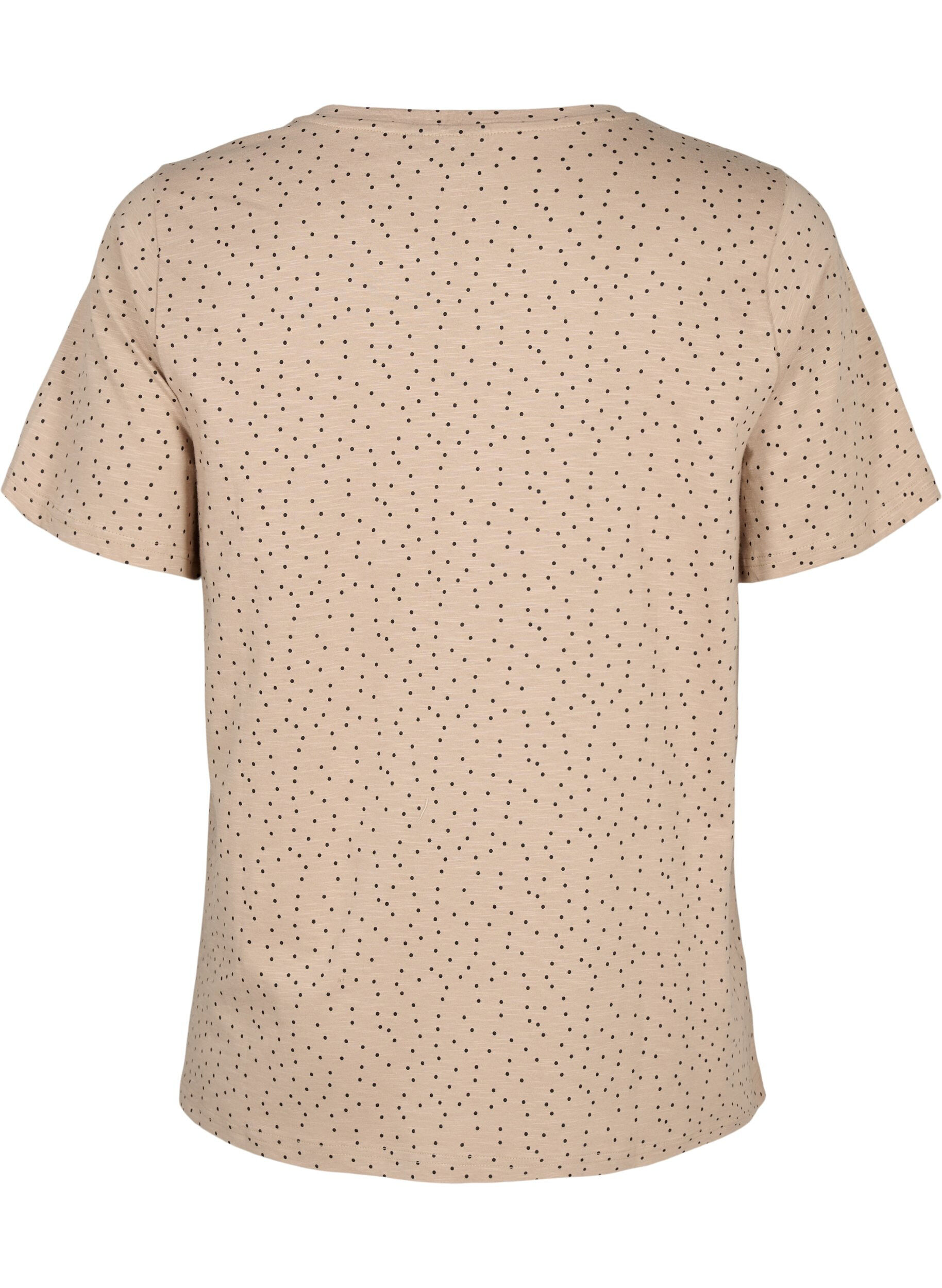 ZizziT-Shirt aus Bio-Baumwolle mit Punktmuster	, Beige, Packshot image number 1