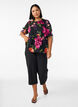 Bluse mit gebl&uuml;mtem Print und Peplum, Schwarz, Model image number 1