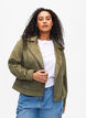 Bikerjacke aus Wildlederimitat, Dusty Olive, Model image number 0