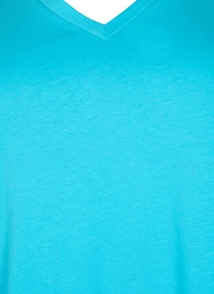 2er-Pack basic T-Shirts aus Baumwolle, Blue Atoll / Black, Packshot image number 2