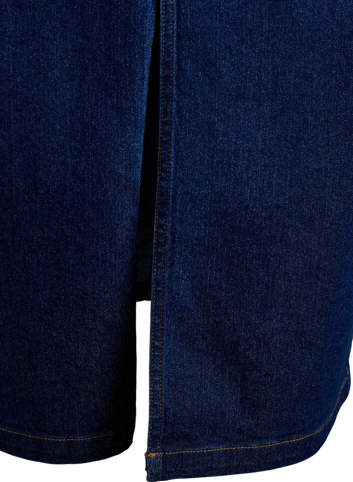 FLASH - Midi-Jeansrock mit vorderem Schlitz, Blau, Packshot image number 3