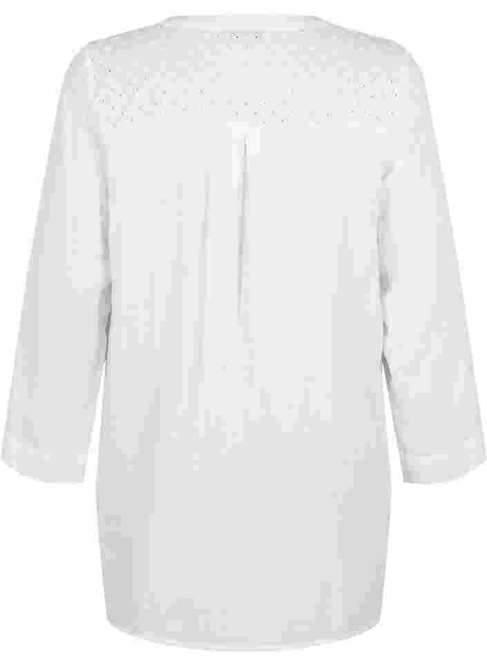 Tunika aus Baumwolle mit Anglais-Stickerei, Bright White, Packshot image number 1