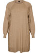 Strickkleid mit Raglan&auml;rmeln und Mittelnaht, Beige, Packshot image number 0