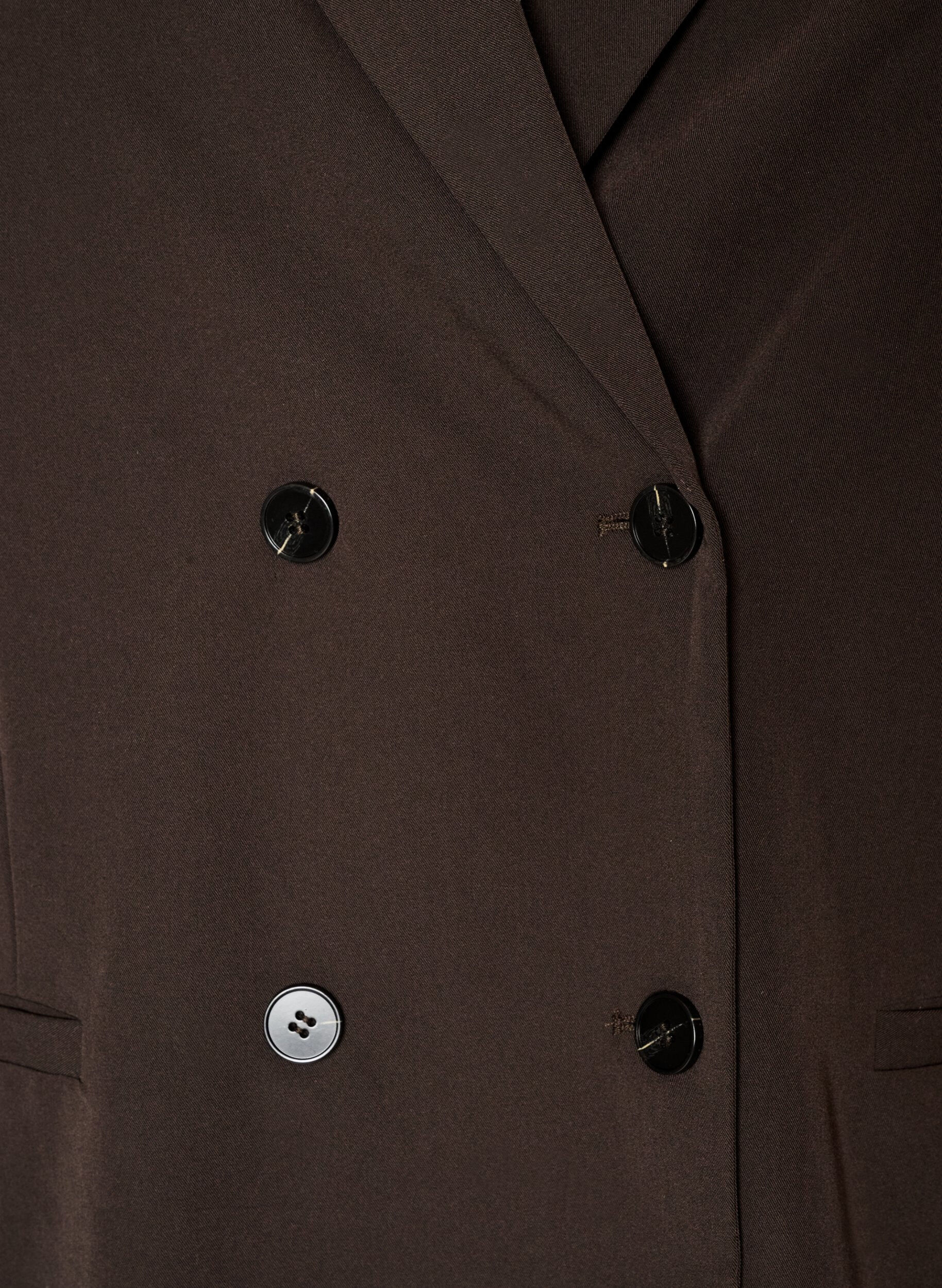 ZizziZweireihiger Blazer mit lockerer Passform, Braun, Packshot image number 2