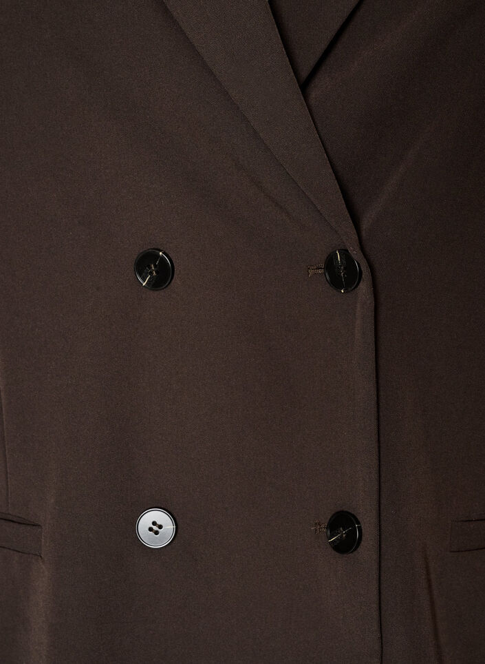 Zweireihiger Blazer mit lockerer Passform, Braun, Packshot image number 2
