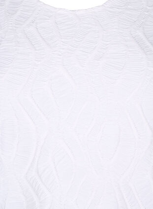 Strukturierte Bluse mit kurzen Ärmeln, Bright White, Packshot image number 2