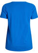 Einfarbiges Basic-T-Shirt aus Baumwolle, Blau, Packshot image number 1
