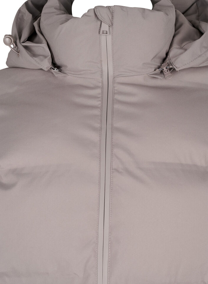 Kurze Steppjacke mit Kapuze, Beige, Packshot image number 2