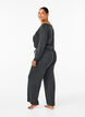 Jumpsuit mit Wickeloptik und Bändern, Dark Grey Melange, Model image number 1