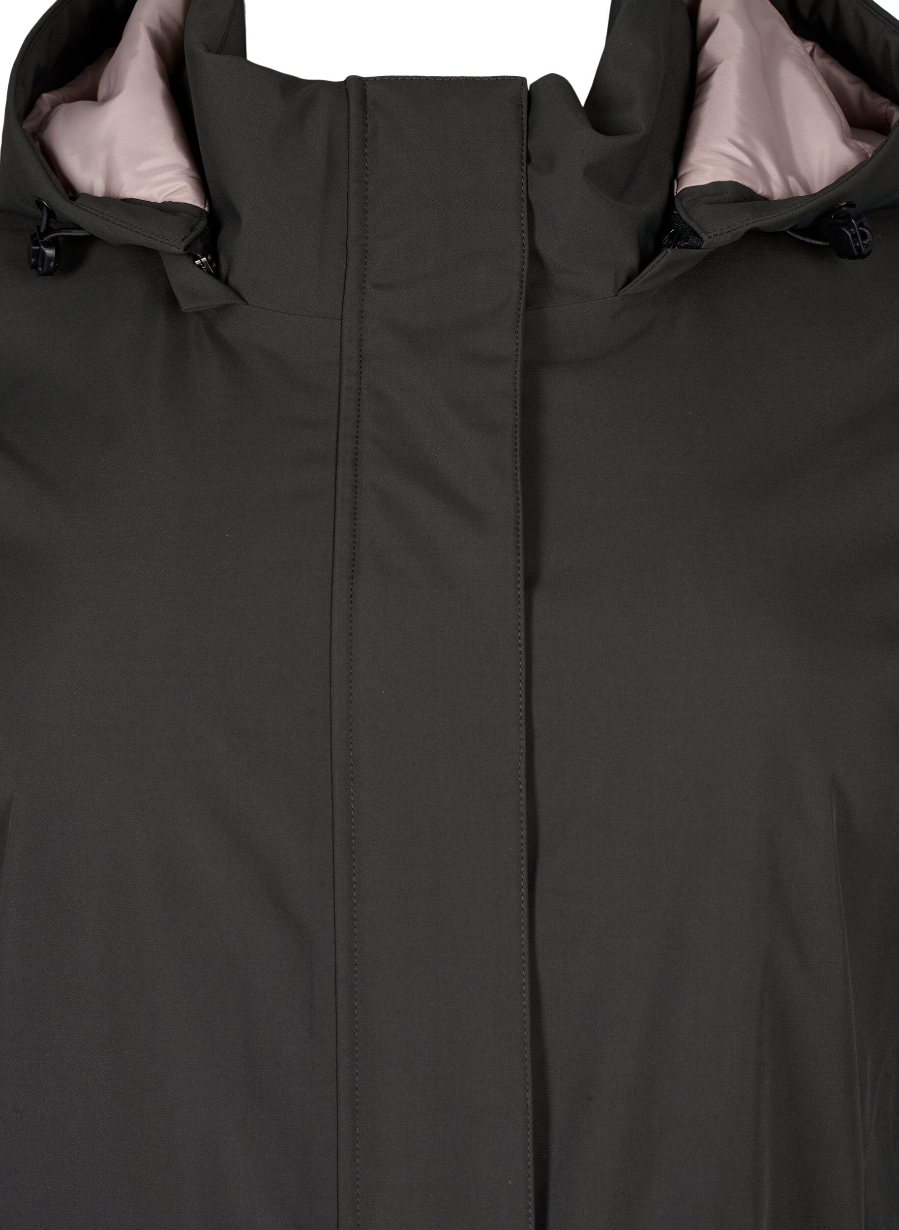 ZizziFunktioneller Parka-Wintermantel mit Kapuze, Raven, Packshot image number 2