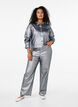 Kurze Jeansjacke in Silberbeschichtung, Gun Silver, Model image number 2