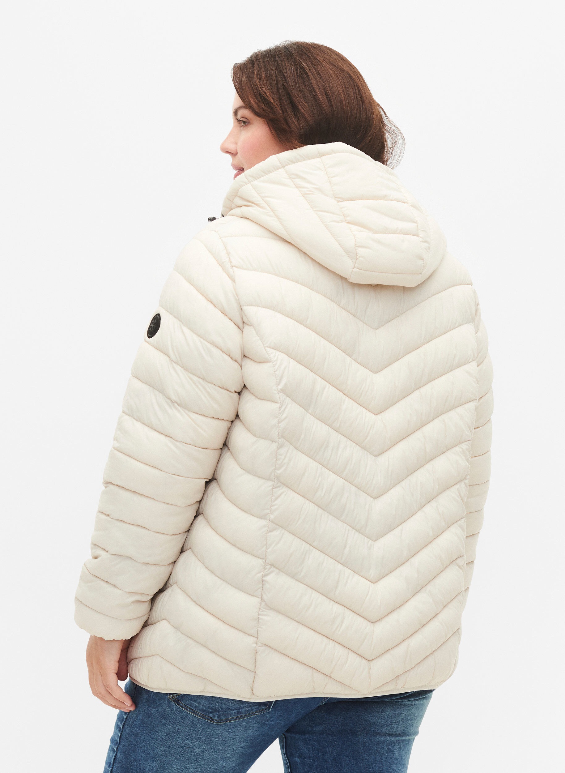 ZizziLeichte Steppjacke mit Kapuze, Beige, Model image number 2