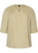 Bluse mit Smock und 3/4-&Auml;rmeln, Gr&uuml;n, Packshot image number 0