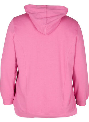 Sweatshirt mit Kapuze und Rippbündchen, Phlox Pink, Packshot image number 1