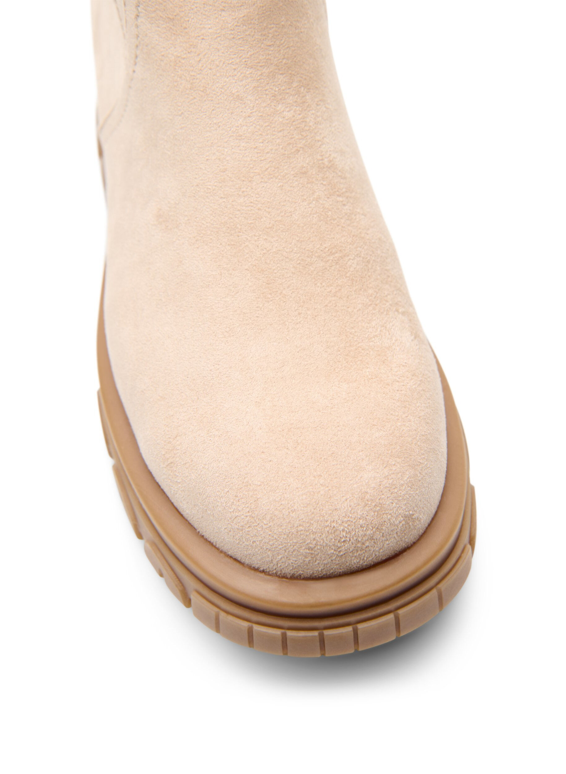 ZizziChunky-Stiefel aus Kunstwildleder, Beige, Packshot image number 3