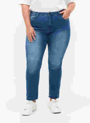 Slim Fit Emily Jeans mit normaler Taillenhöhe, Light blue, Model image number 2