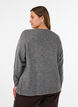 Pullover mit Glitzerschleife, Grau, Model image number 2