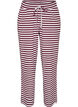 Gestreifte Schlafanzughose mit hoher Taille und weiten Beinen, Rot, Packshot image number 0