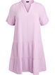 Kurzes A-Linien-Kleid aus Baumwollmusselin, lila, Packshot image number 0