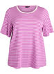 T-Shirt mit TENCEL&trade; Lyocell und Streifen, Lila, Packshot image number 0