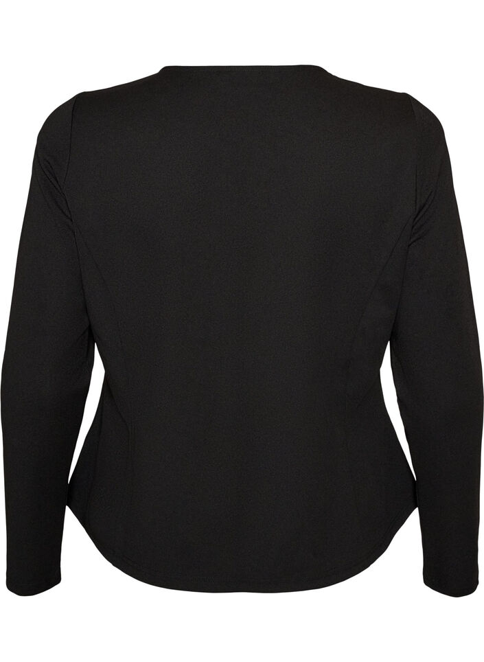 Figurbetonter Cardigan mit Knotenverschl&uuml;ssen, Schwarz, Packshot image number 1