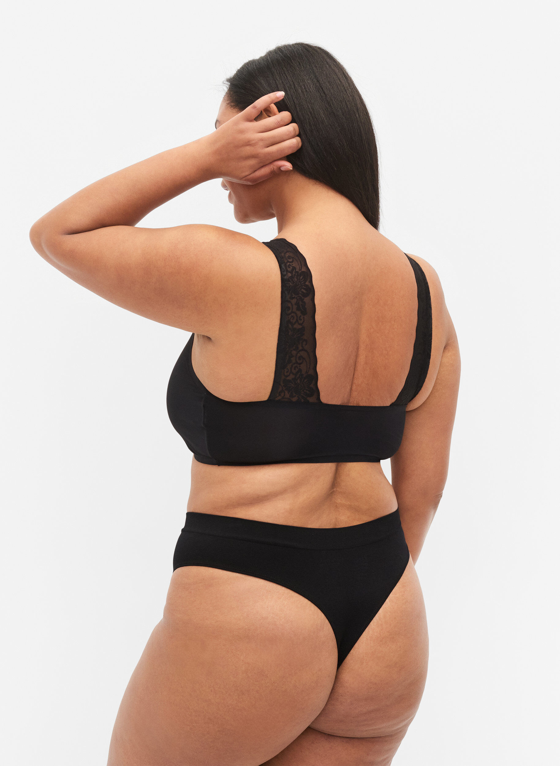 Zizzi2er-Pack Strings mit regul&auml;rer Taillenh&ouml;he, Black, Model image number 1