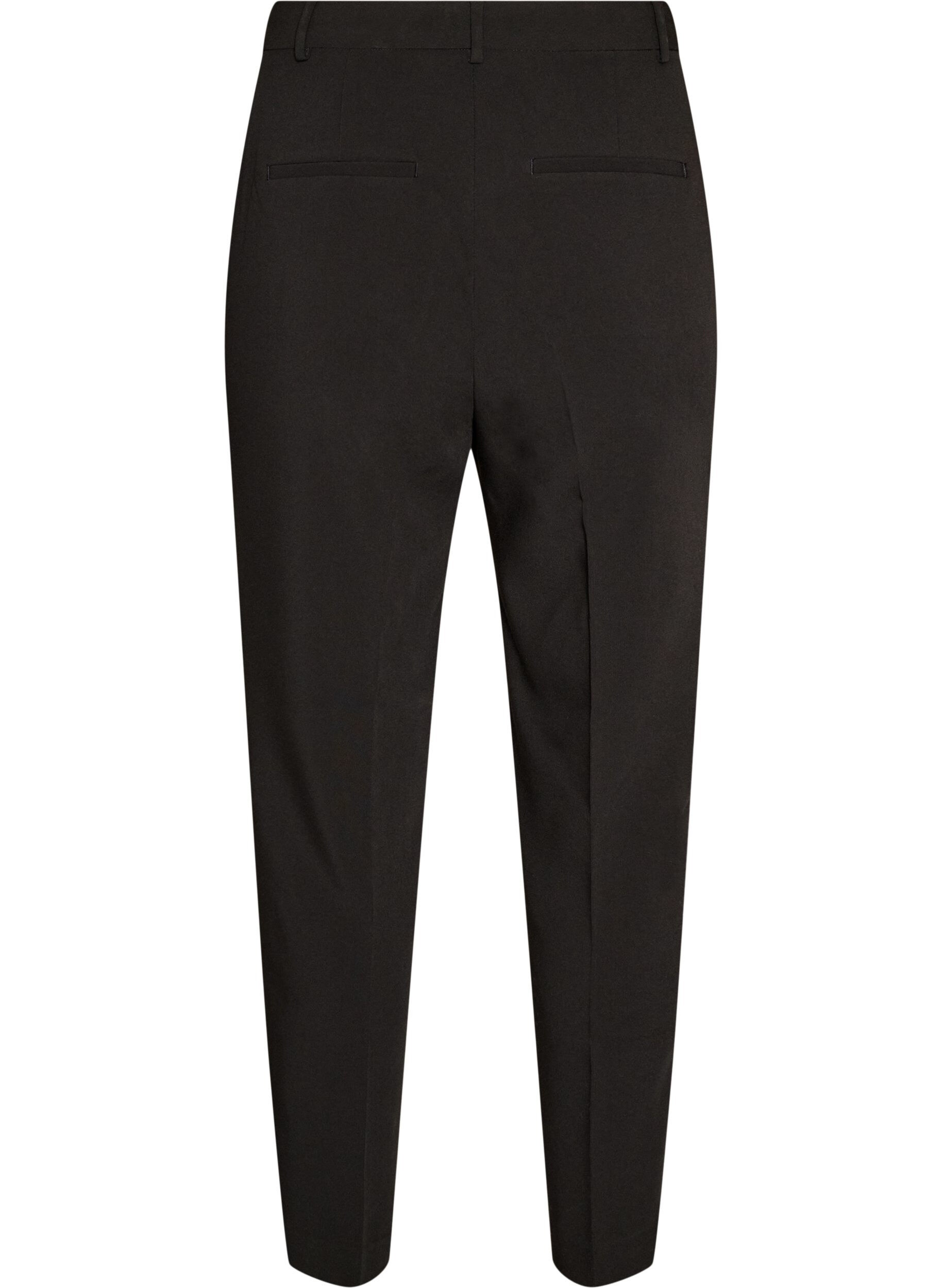 ZizziAnzughose mit hoher Taille und B&uuml;gelfalten, Schwarz, Packshot image number 1