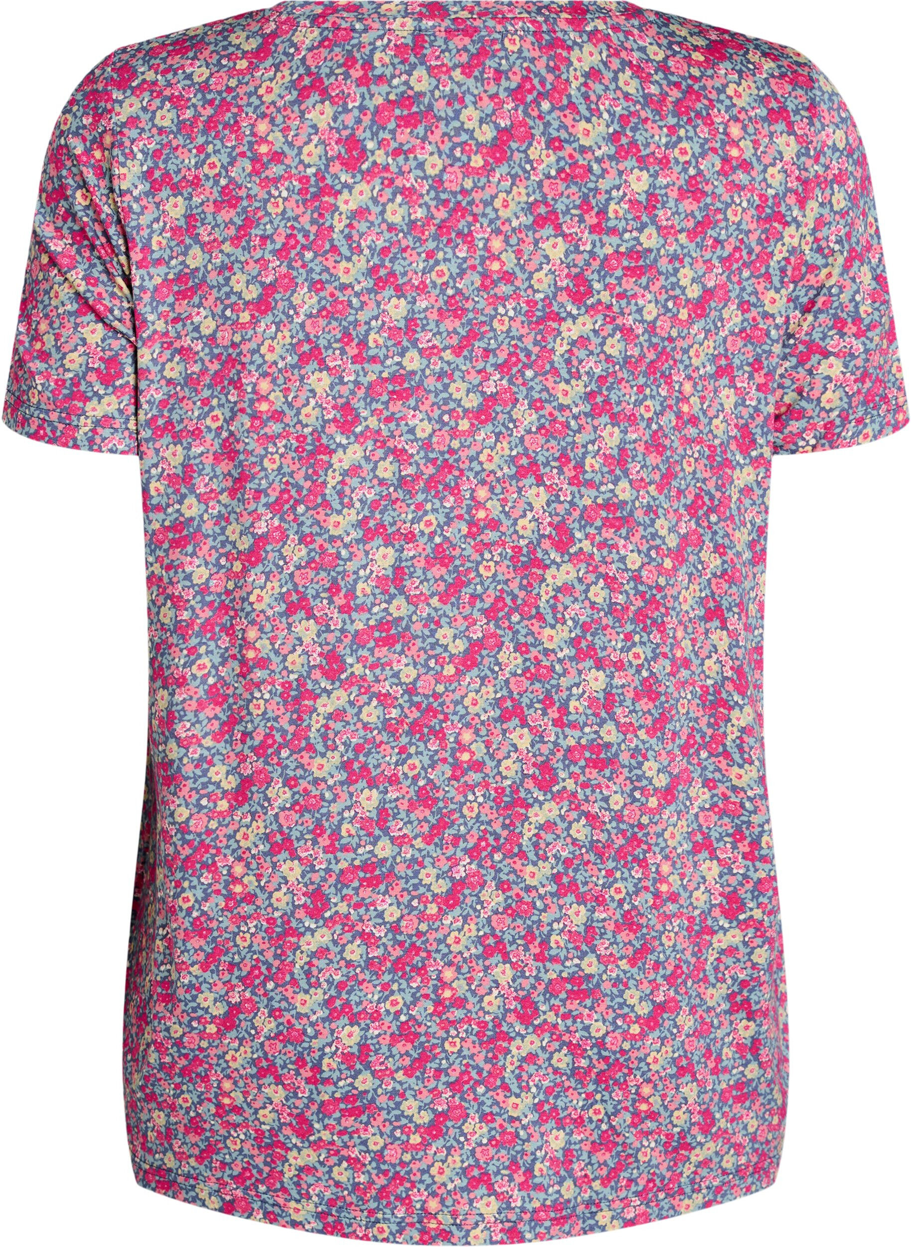 ZizziT-Shirt mit floralem Print, Pink, Packshot image number 1