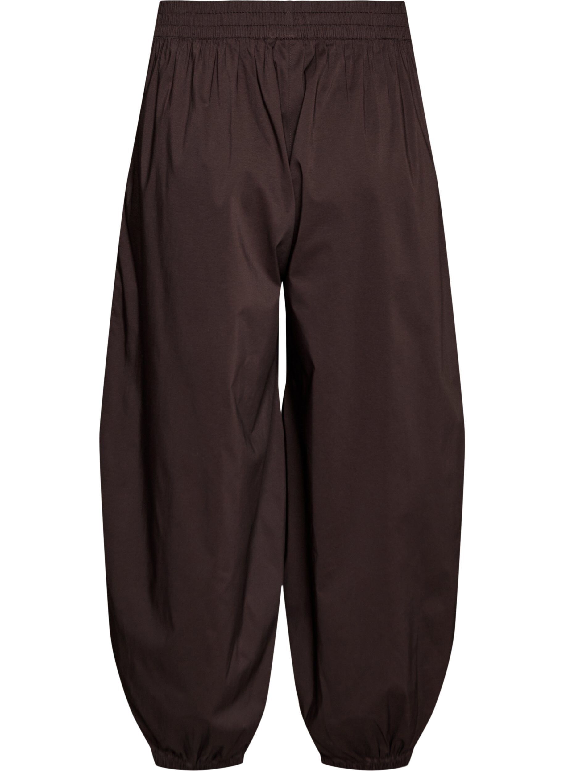 ZizziBallonhose mit Taschen und elastischem Bund, Braun, Packshot image number 1