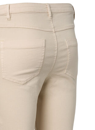 Super Slim Fit Amy Jeans mit hoher Taille, Oatmeal, Packshot image number 3