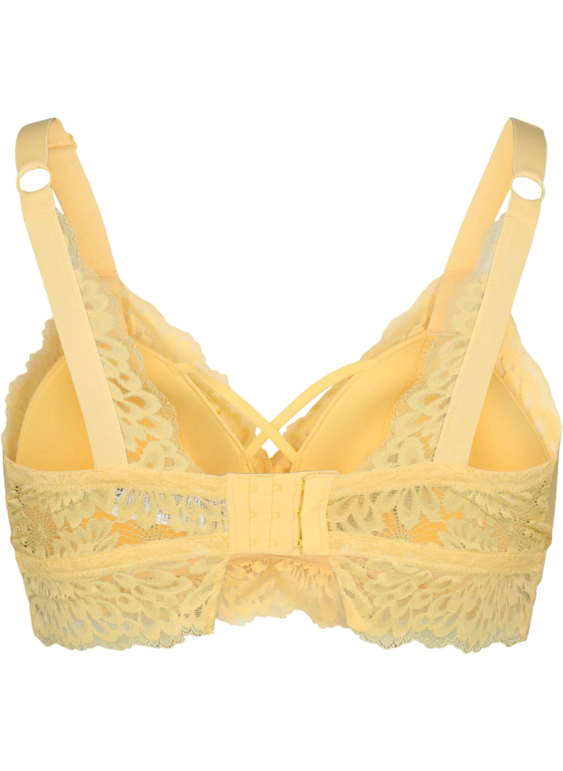 ZizziBralette mit String-Details und weicher Polsterung, Pale Banana ASS, Packshot image number 1