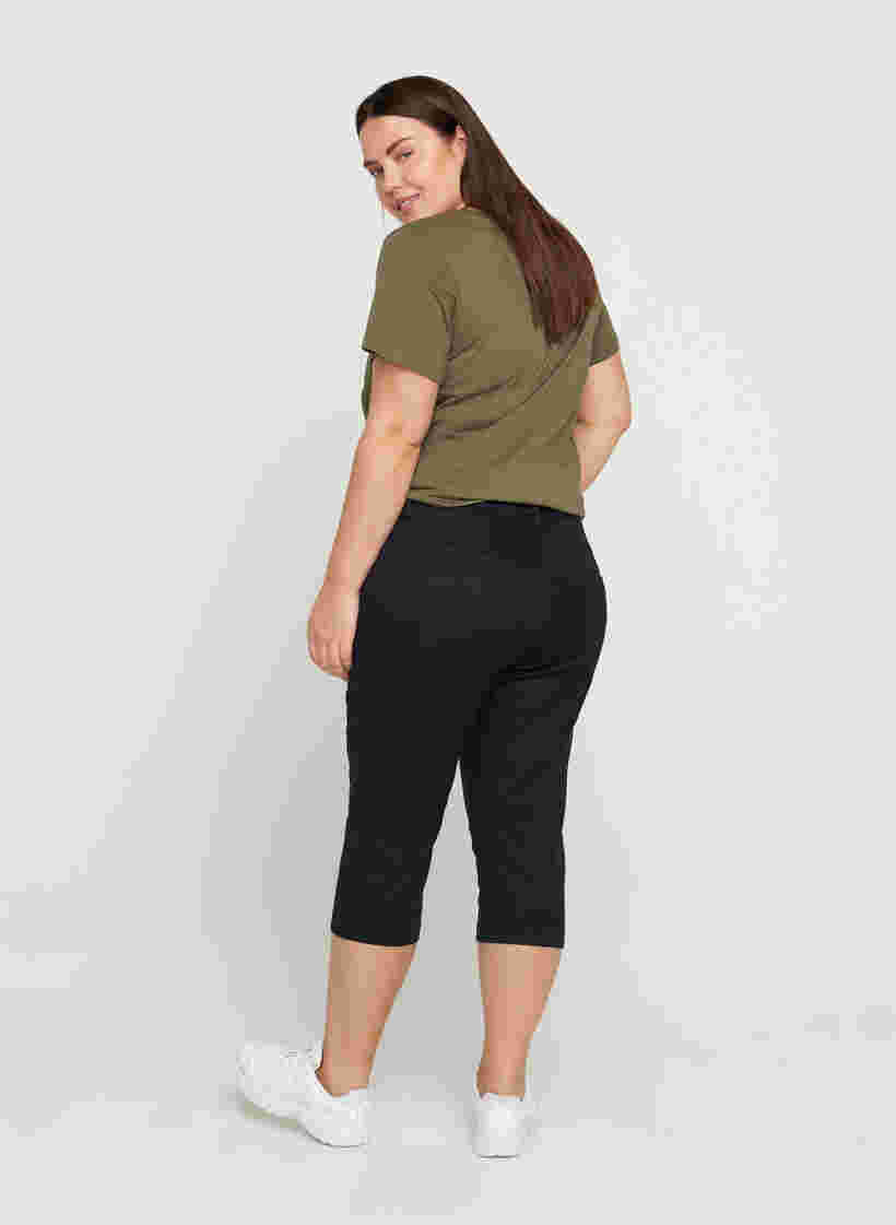 Slim Fit Emily Capri Jeans, Black, Model image number 2