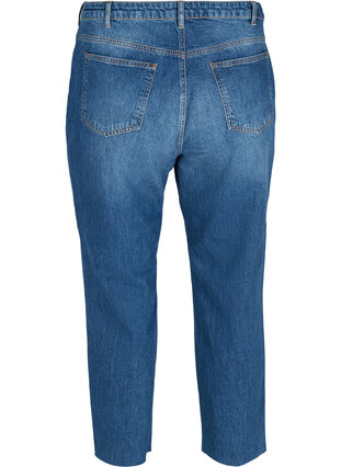 Cropped Mom Fit Mille Jeans mit lockerer Passform, Blue Denim 5, Packshot image number 1