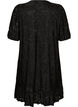 Kleid mit floraler Struktur und R&uuml;schenbesatz, Schwarz, Packshot image number 1