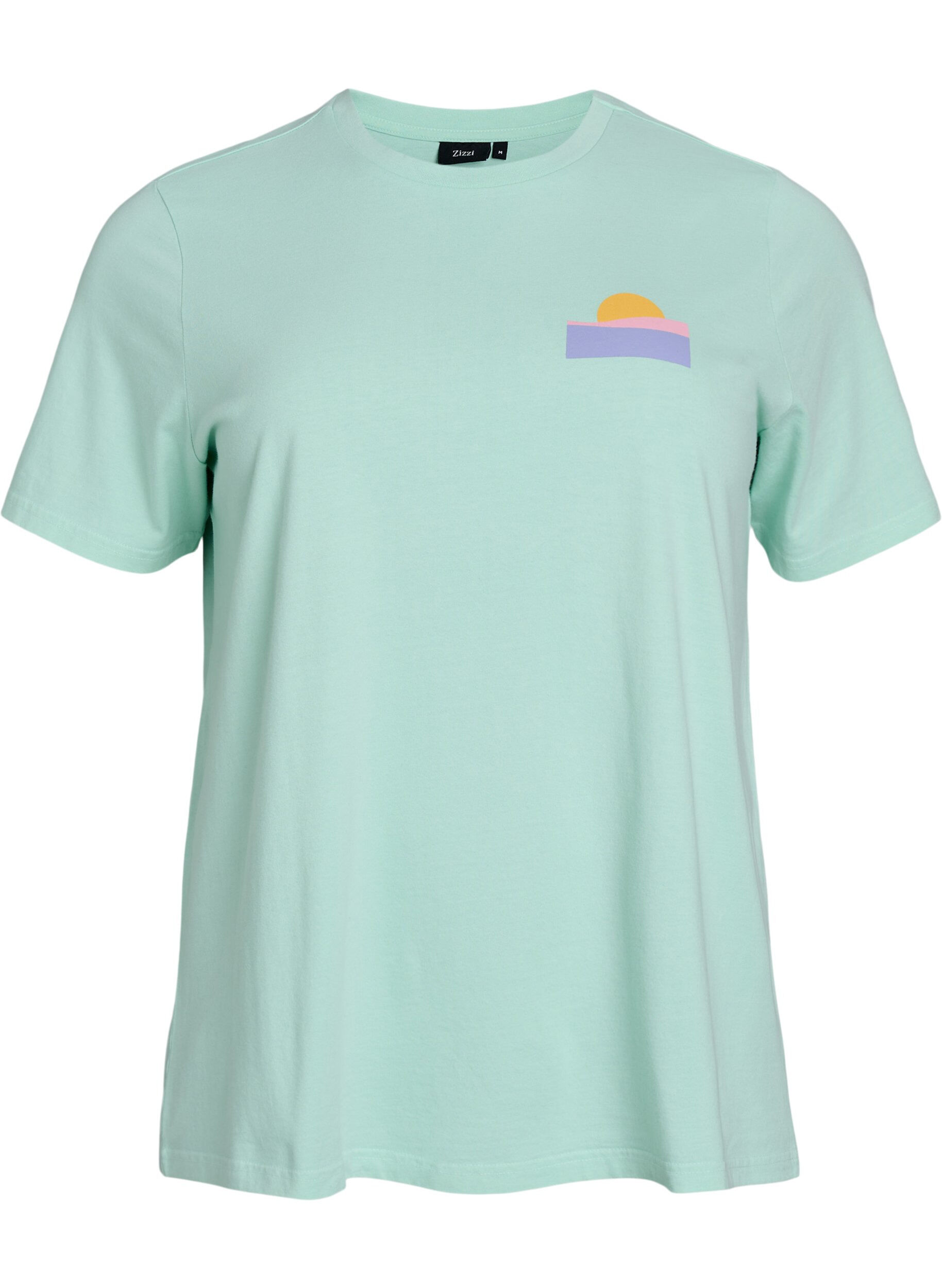 ZizziT-Shirt aus Bio-Baumwolle mit R&uuml;ckenprint, Gr&uuml;n, Packshot image number 0