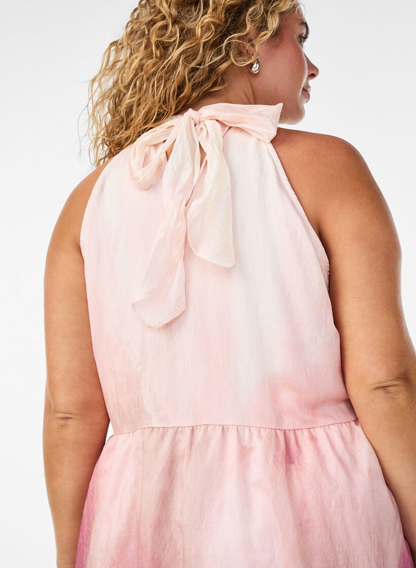 Midi-Neckholderkleid, Rot, Model image number 2