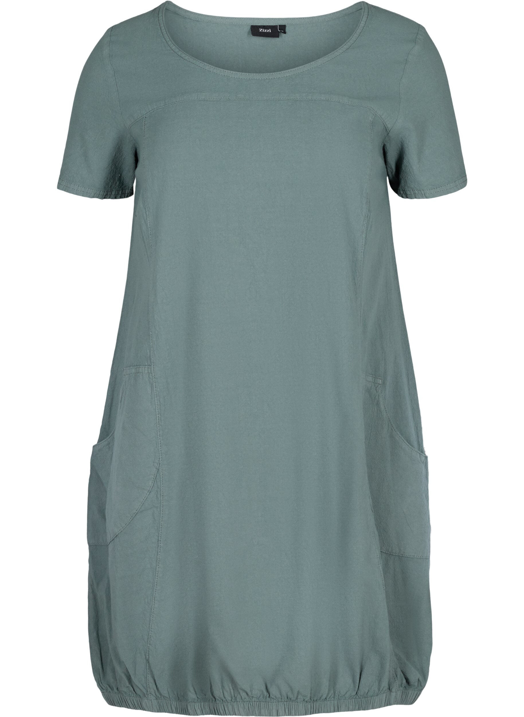 Kurzarm Kleid aus Baumwolle