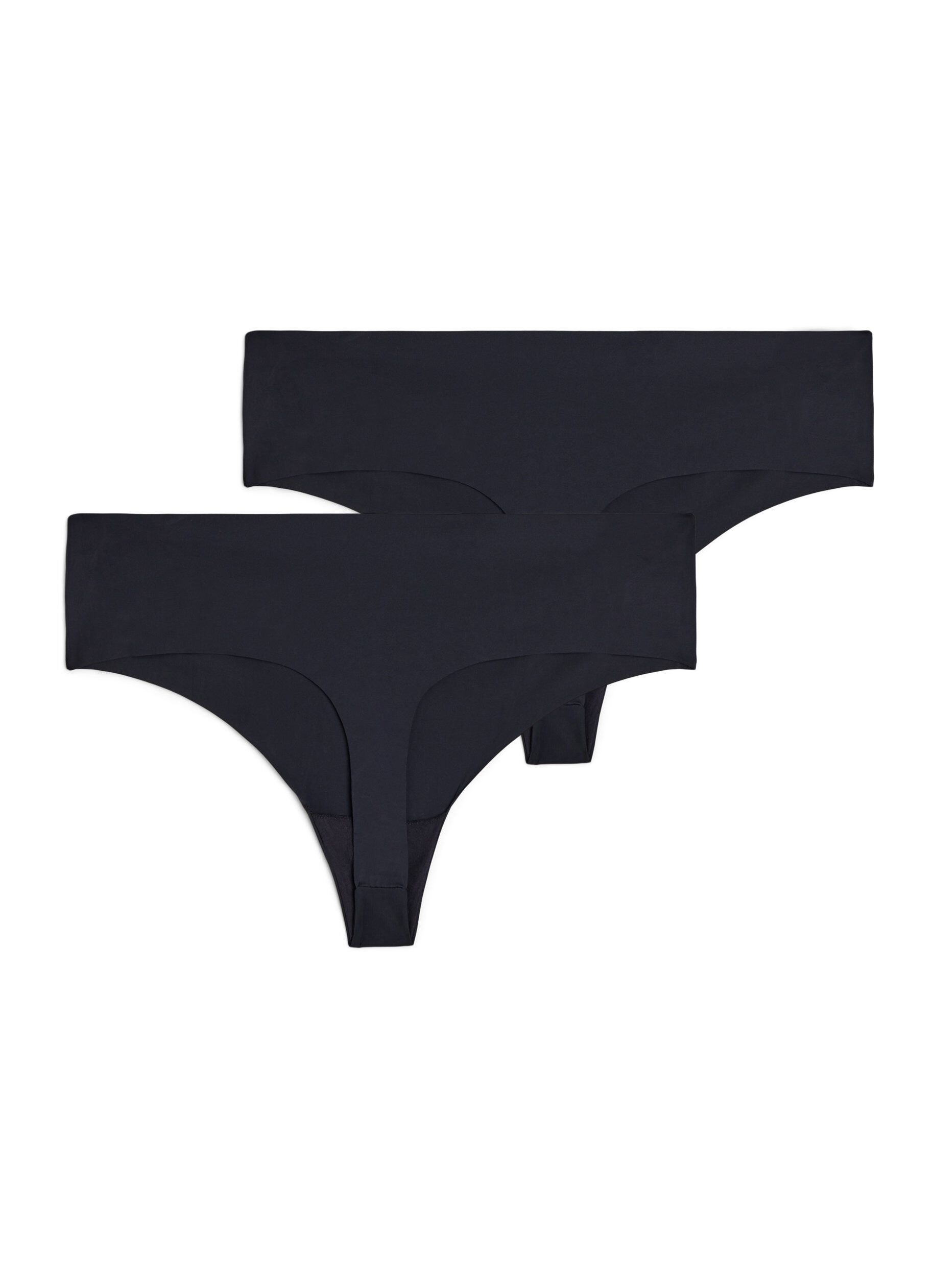 Zizzi2er-Pack invisible G-String , Schwarz, Packshot image number 1