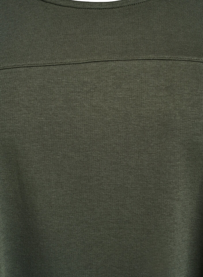 Jerseykleid mit kurzen Ärmeln und Taschen, Grün, Packshot image number 2