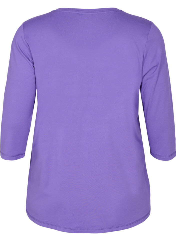 Trainingsshirt mit 3/4-&Auml;rmeln, Lila, Packshot image number 1