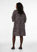Kurzes A-Linien-Kleid aus Jersey mit Allover-Print, Dunkles Bordeaux, Model image number 2