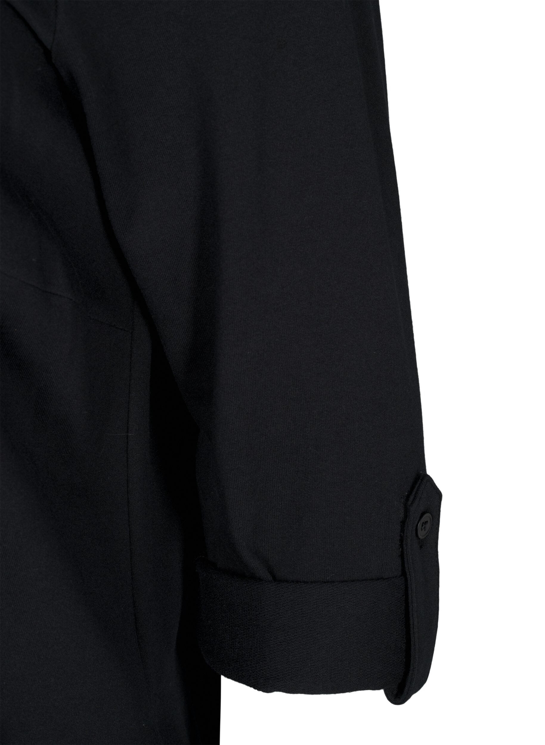 ZizziBaumwollkleid mit Ballon-Passform, Schwarz, Packshot image number 3