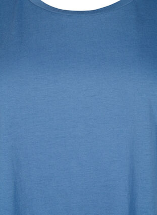 Kurzärmliges T-Shirt aus einer Baumwollmischung, Moonlight Blue, Packshot image number 2