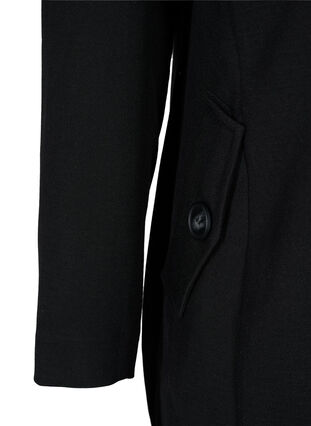 Klassischer Mantel mit Knopfverschluss, Black, Packshot image number 3