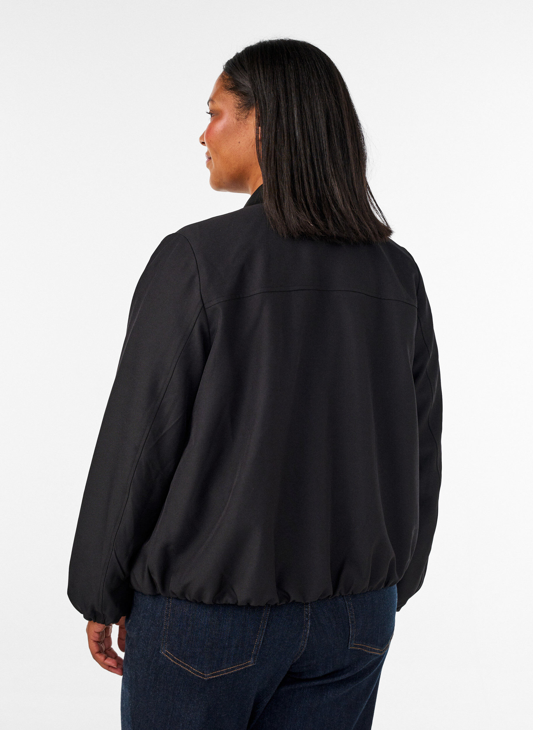 ZizziLeichte Jacke mit Ballon-Silhouette, Schwarz, Model image number 2