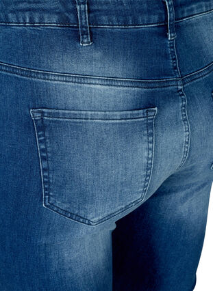 Hochtaillierte Super Slim Amy Jeans, Blue denim, Packshot image number 3