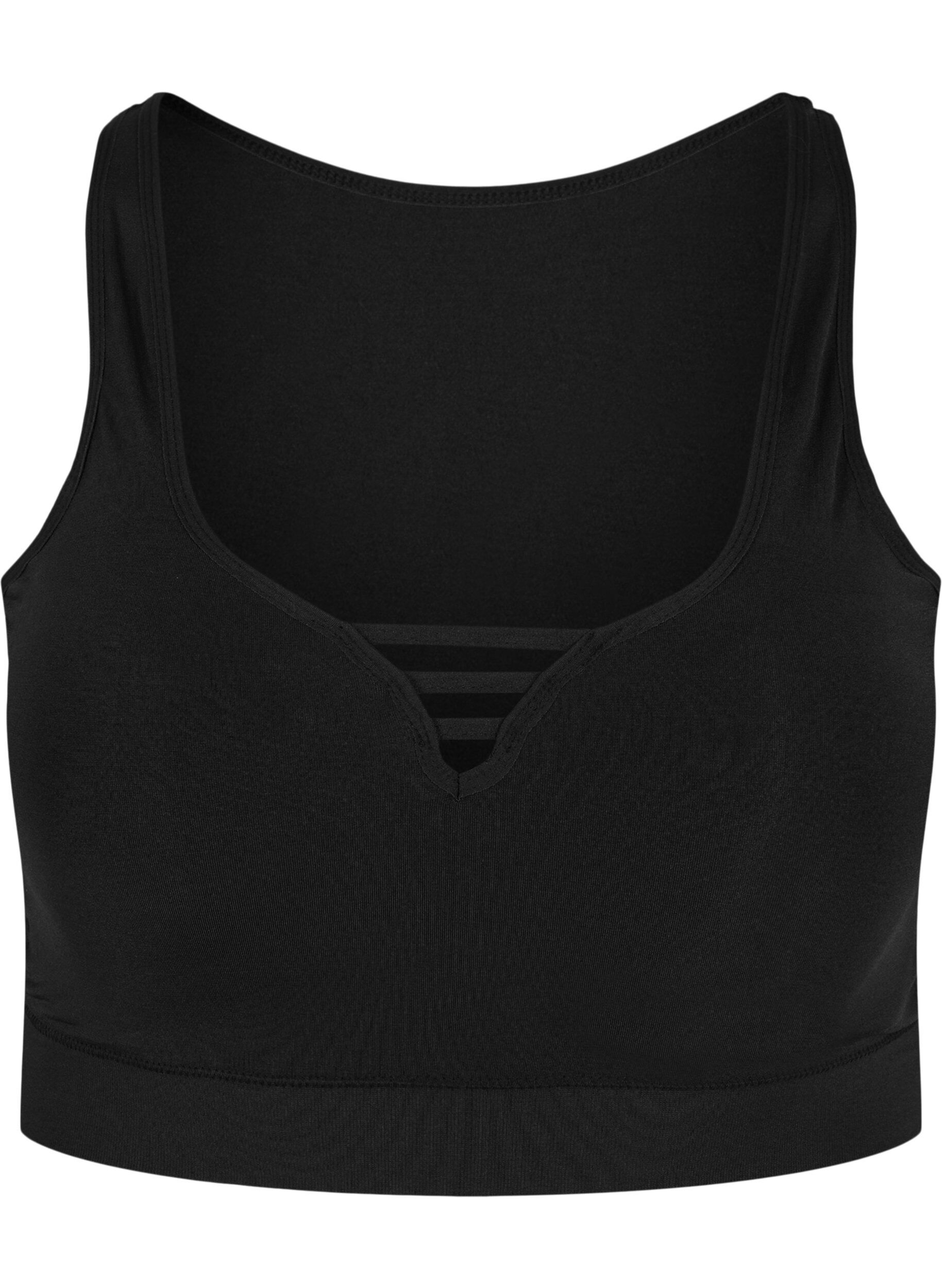 ZizziLeicht wattierter BH mit Schn&uuml;ren Details, Black, Packshot image number 0