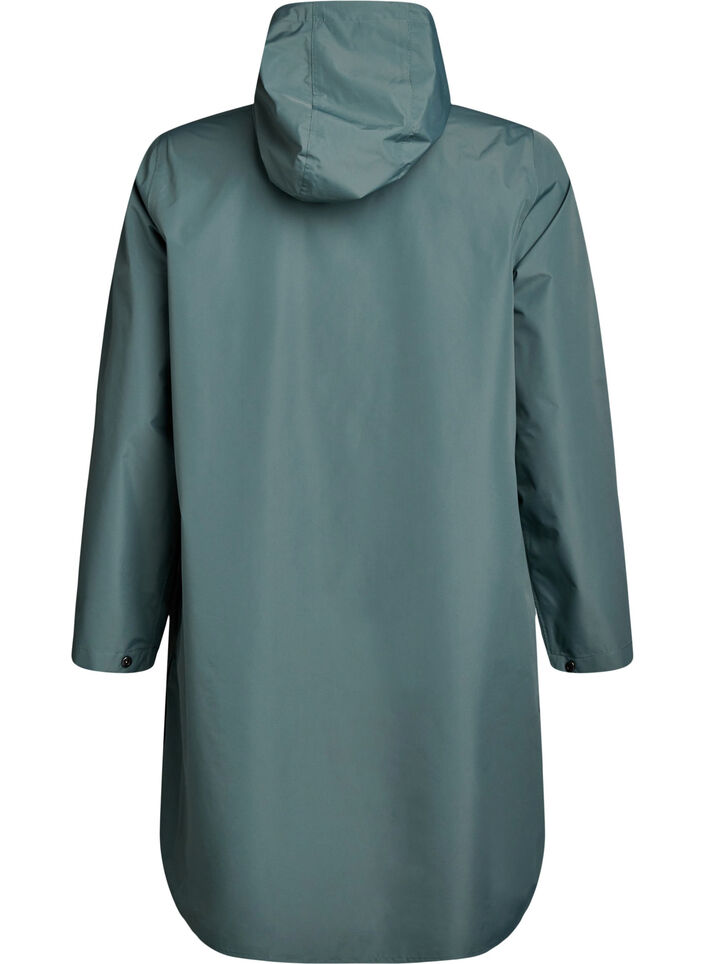 Regenjacke mit Taschen und Kapuze, Gr&uuml;n, Packshot image number 1