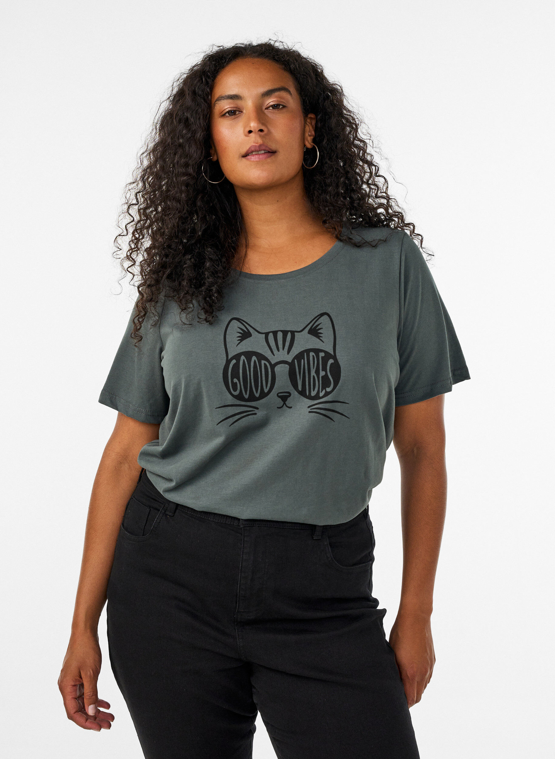 ZizziT-Shirt mit Print, Gr&uuml;n, Model image number 0